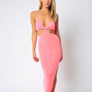 Vibrant Pink Cutout Dress